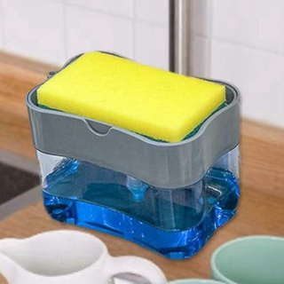 Kitchen Soap Dispenser with Sponge Holder 500ml Liquid Pump Bottle