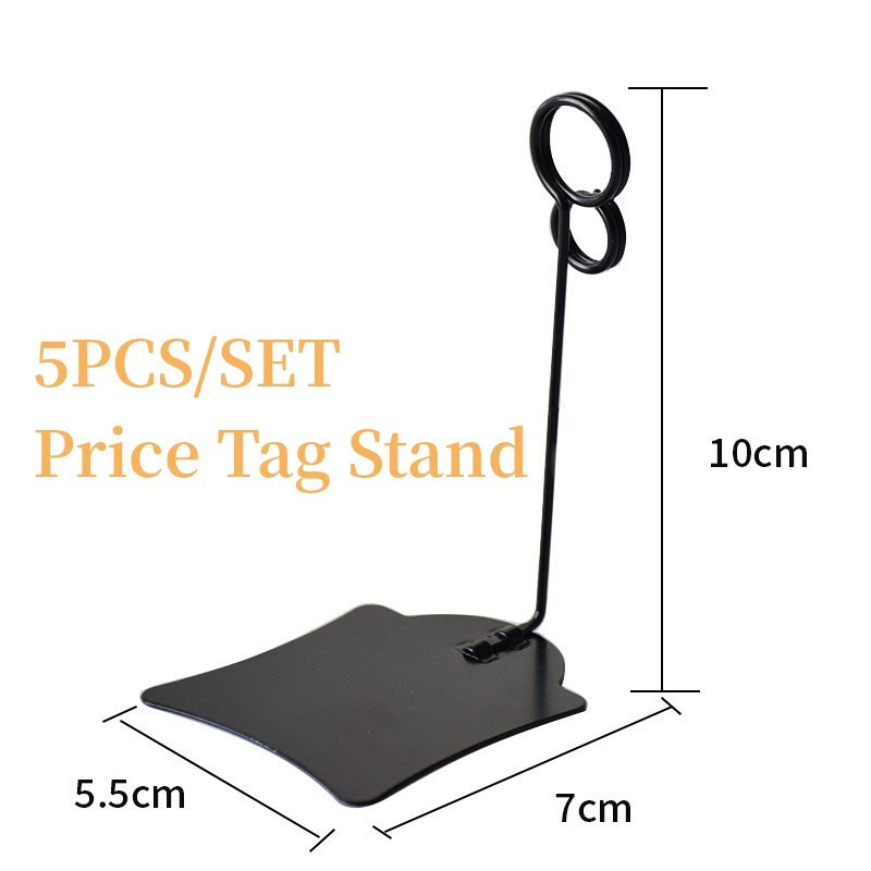 Price Name Tag Clip Stand Card Holder Memo Table Standee Paper Photo Clamp Menu Promo Label