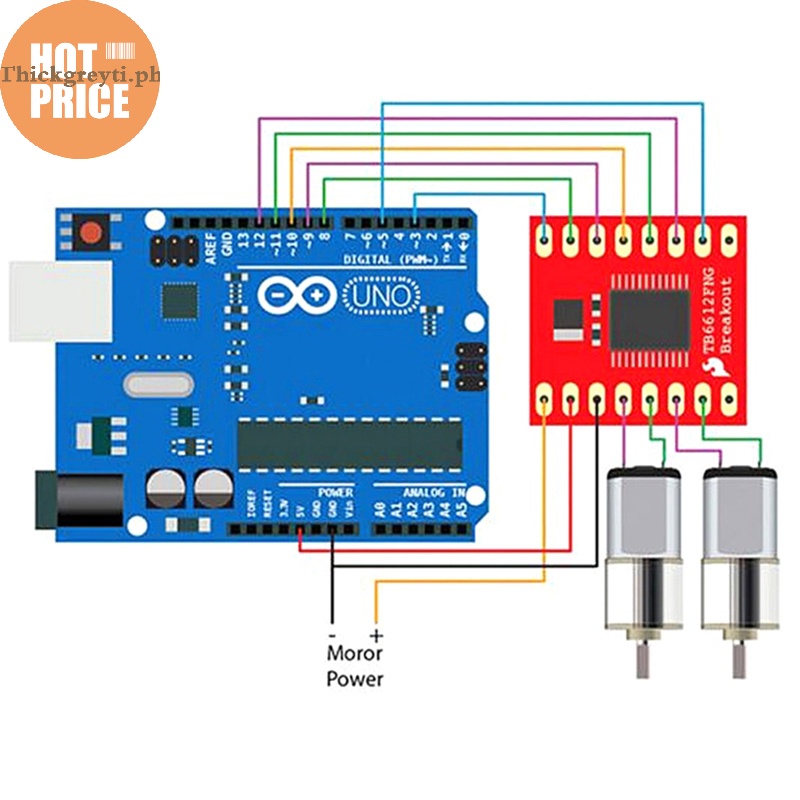 GRAYTI TB6612 Dual Motor Driver 1A TB6612FNG Microcontroller Better ...