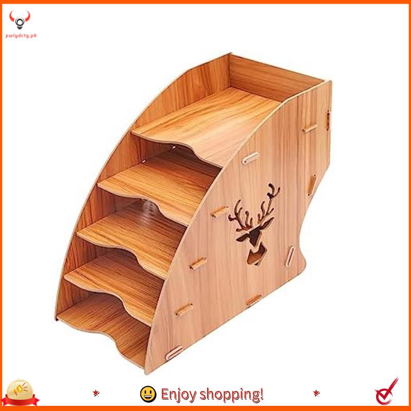 【pwlydc1g】1 Piece Wooden Invoice Bill Storage Rack Desktop Paper ...