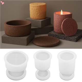 Heart Candle Molds New 3D Flower Love Shape Handmade DIY Chocolate Cake  Silicone Dinner Large Mould