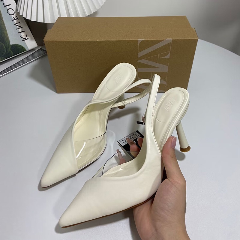 Zara 2023 Summer New Style Milk White PVC Transparent Stitching