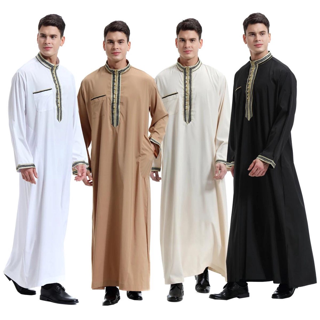 Arabic Long Robes Men Saudi Arabia Jubba Thobe | Shopee Philippines
