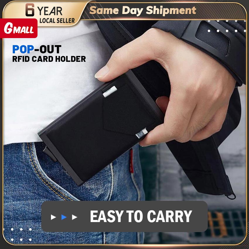 【Fast Delivery】 Aluminum Card Holder RFID Credit Card Holder Automatic ...