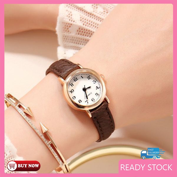 Leather Watch for Women Small Dial Leather Quartz Exquisite Watch