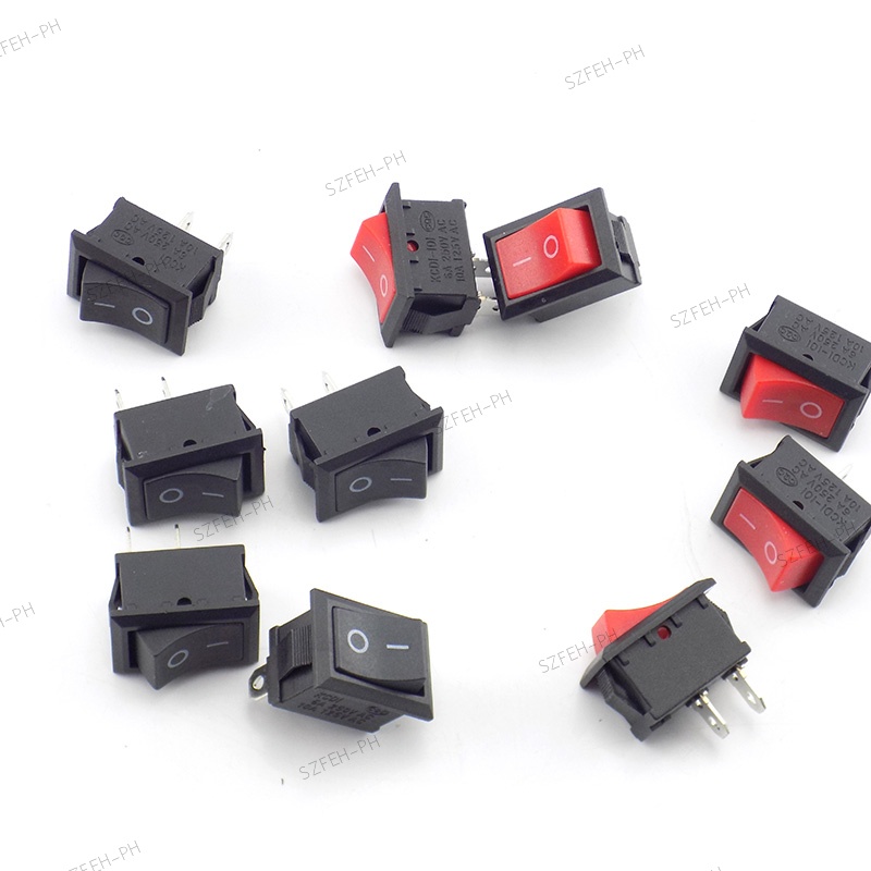 5pcs 2 Pin On-off Boat Rocker Switch Push 6A/250VAC 10A 125VAC 15*21mm ...