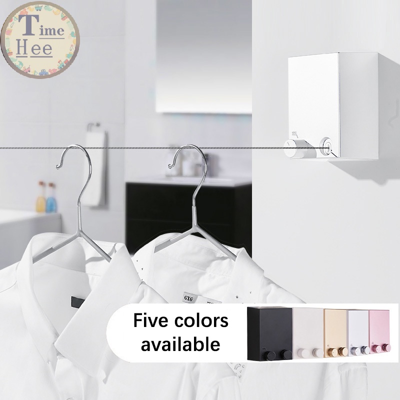 TIMEHEE Nonpunching Retractable Clothesline Invisible Hotel Balcony