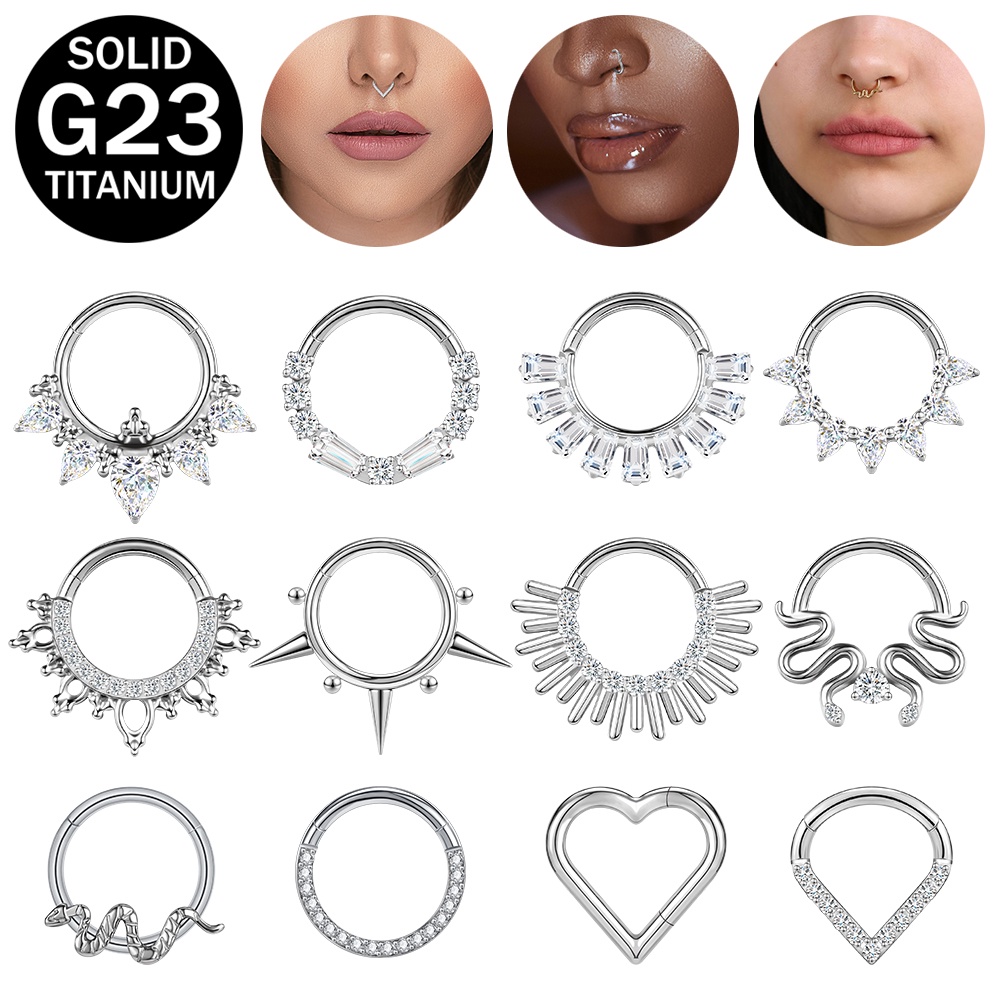 Titanium BCR With Natural Stone Ball - Captive Bead Rings, Closure