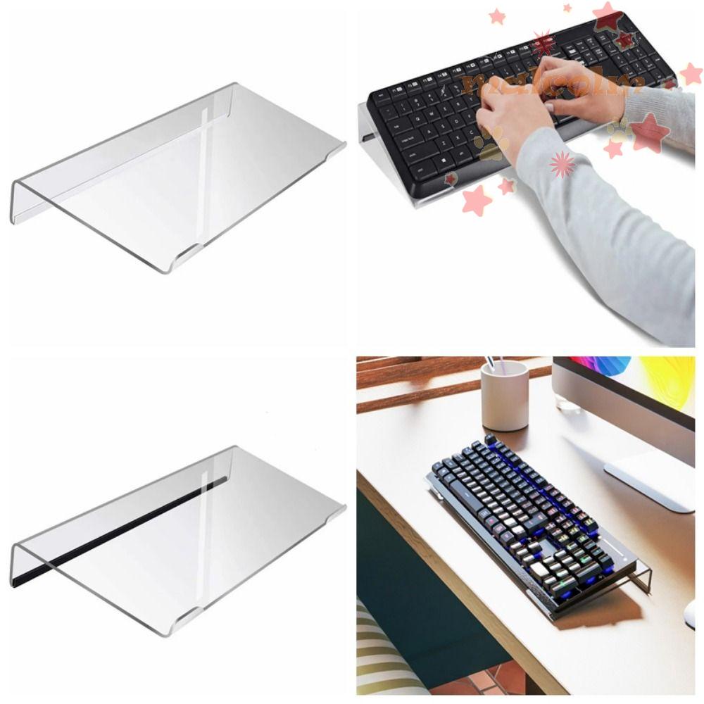 MALCOLM Acrylic Keyboard Stand, Clear Ergonomic Design Computer ...