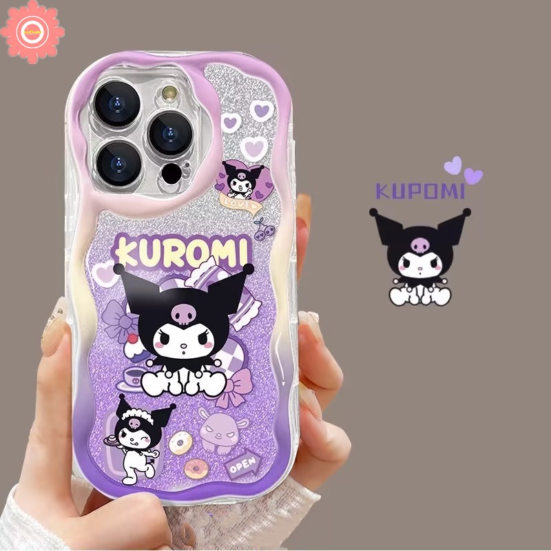 Creative Cartoon Cute Kuromi Cover with Laser Card Bracelet Case ...