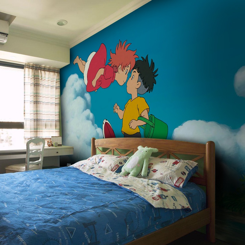 Room Wall Stickers Waterproof Wallpaper Cartoon Wall Stickers Three