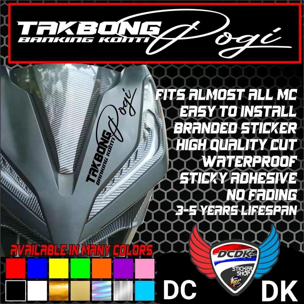 takbong pogi banking konti sticker for motorcycle diecut waterproof ...