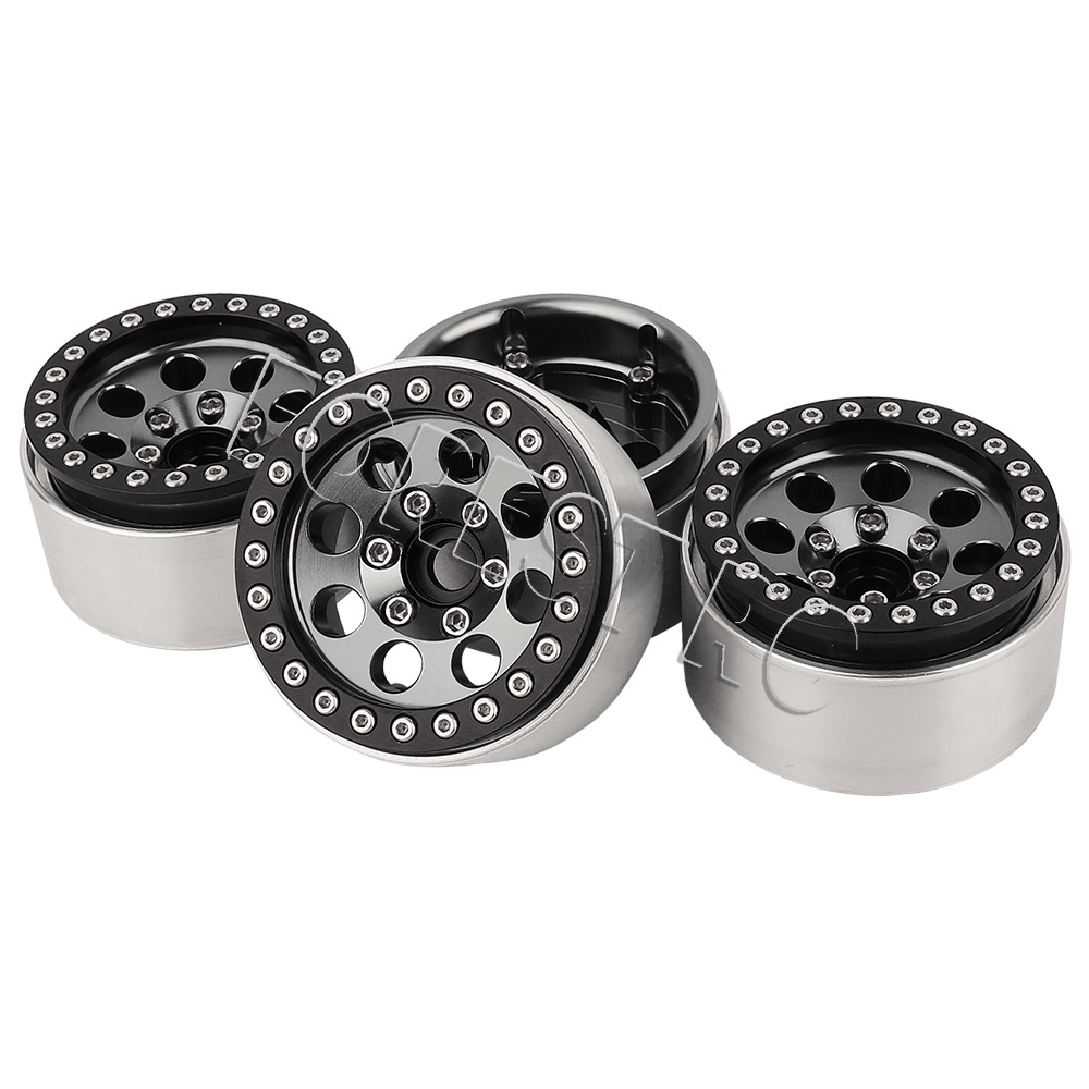 1/10 RC Crawler 1/4Pcs 1.9 Inch Beadlock Wheel Hub Rim Rims Aluminum ...