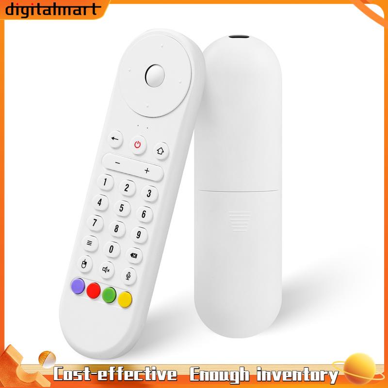 digitalmart A04 Smart Voice Remote Control Air Mouse 2.4G Mini Wireless Keyboard with Gyro Remote for Android TV Box PC Projector Easy to Use White