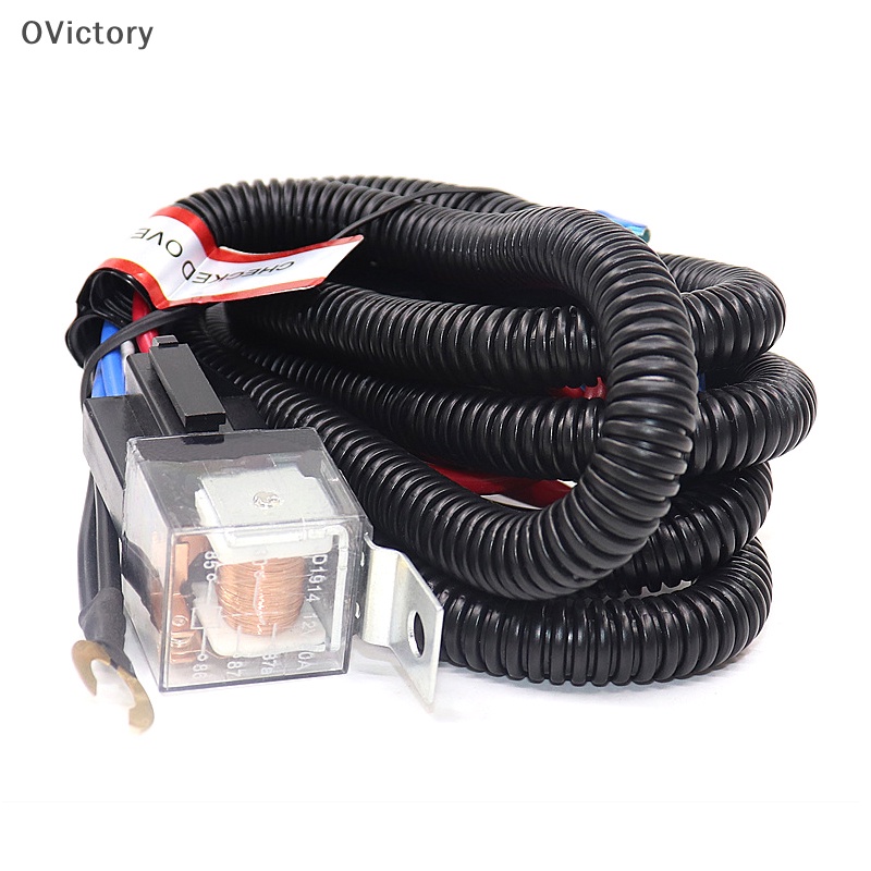 Ovictory Set Electric V Universal Car Horn Wiring Harness Relay