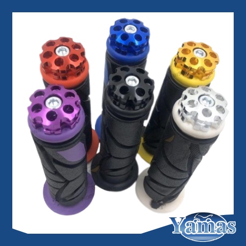 MOTORCYCLE SPIDER RUBBER HANDLE GRIP WITH ALLOY BAR END Shopee