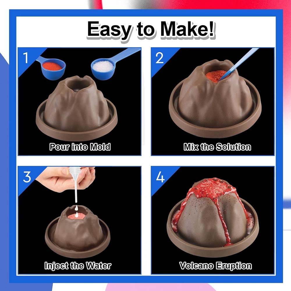 Volcano Eruption , Volcano, STEM Volcano Eruption Toy Making Kits, Kids DIY Science Project DIY