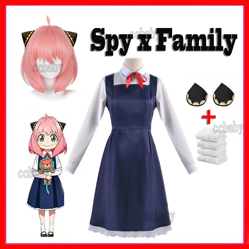 New Anime Spy X Family Anya Costume for Kids Cosplay Anya Forger ...