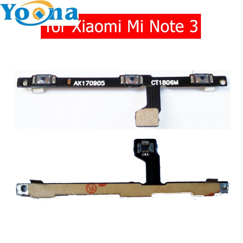 for Xiaomi Mi Note 3 Power Volume Side Key button Flex Cable for Mi ...