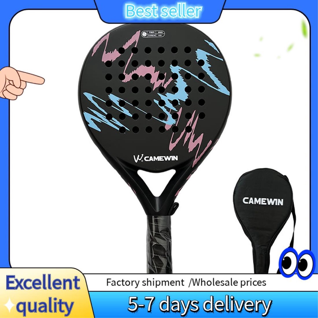 CAMEWIN 4018 Padel Racket Tennis Carbon Fiber Soft EVA Face Tennis ...