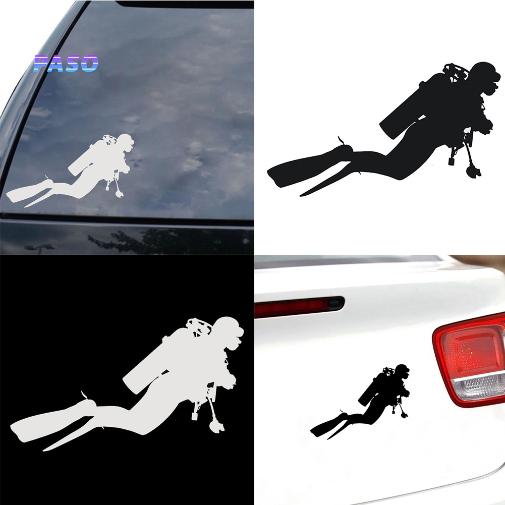 PCA-Fashion Scuba Diver Reflective Car Vehicle Body Window Decals ...