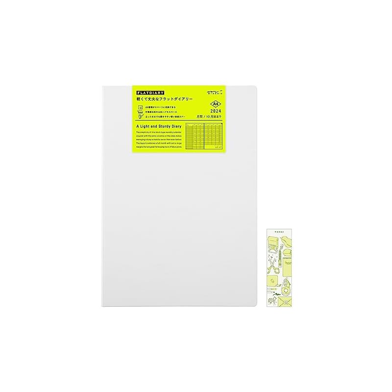 Direct from Japan] Midori Flat Diary Notebook 2024 A4 Monthly Limited