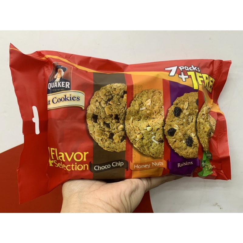 ♞Quaker Oat Cookies, 7 Packs + 1 216 grams Shopee Philippines