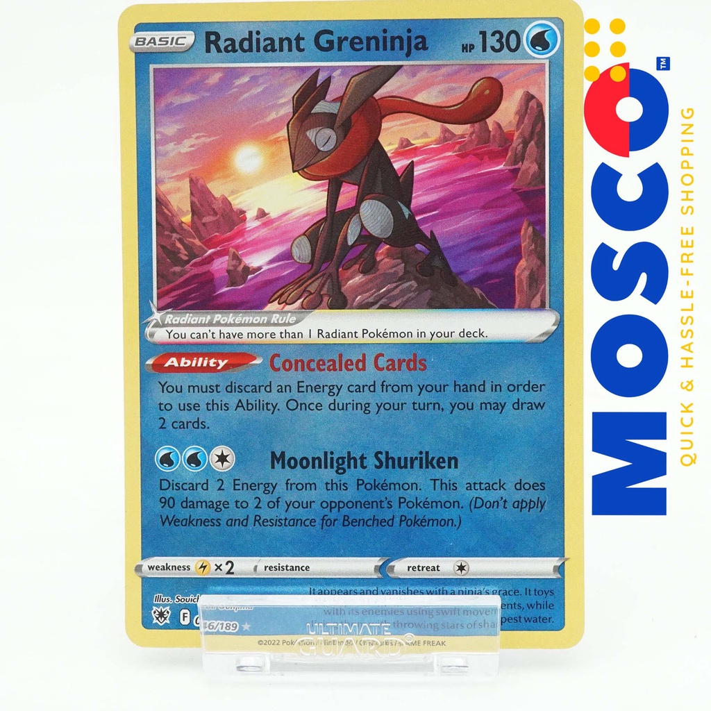 Radiant Greninja Pokemon Astral Radiance Holo Card 046