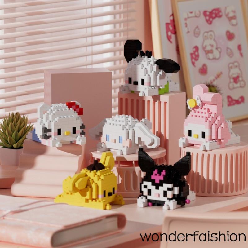 Sanrio Melody Kuromi Building Block Doll Hand-Made Desktop Decoration ...
