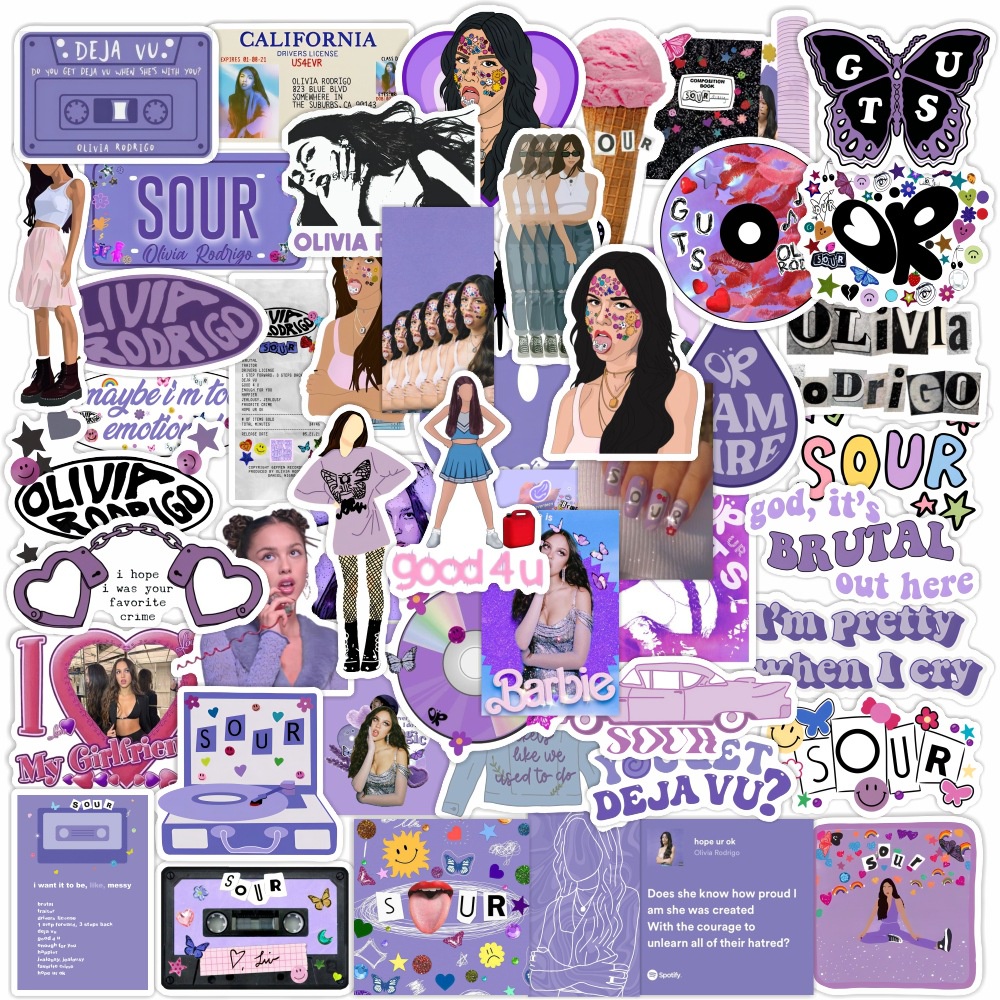 50 pcs Olivia Rodrigo Pop Idol Waterproof PVC Stickers | Shopee Philippines