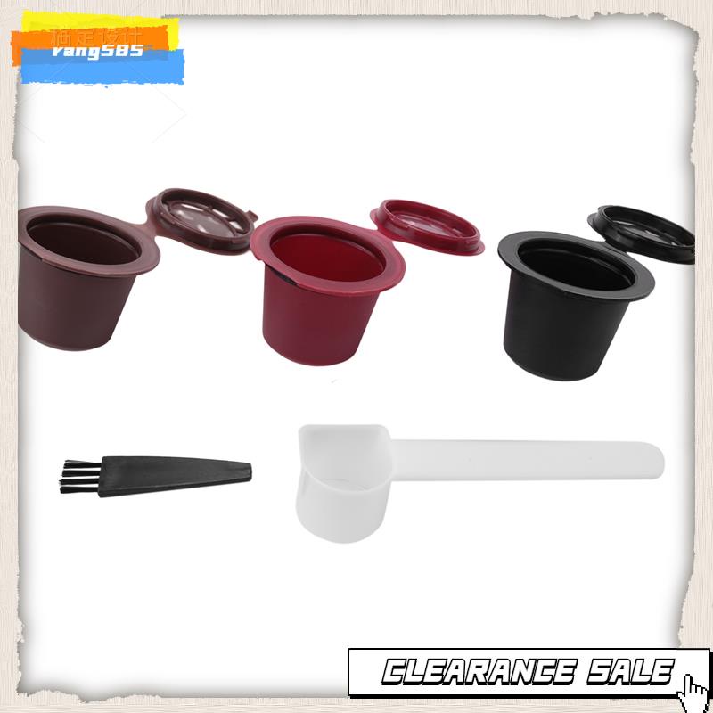 3 Pcs Refillable Reusable Espresso Capsule for Nespresso Coffee Machine ...