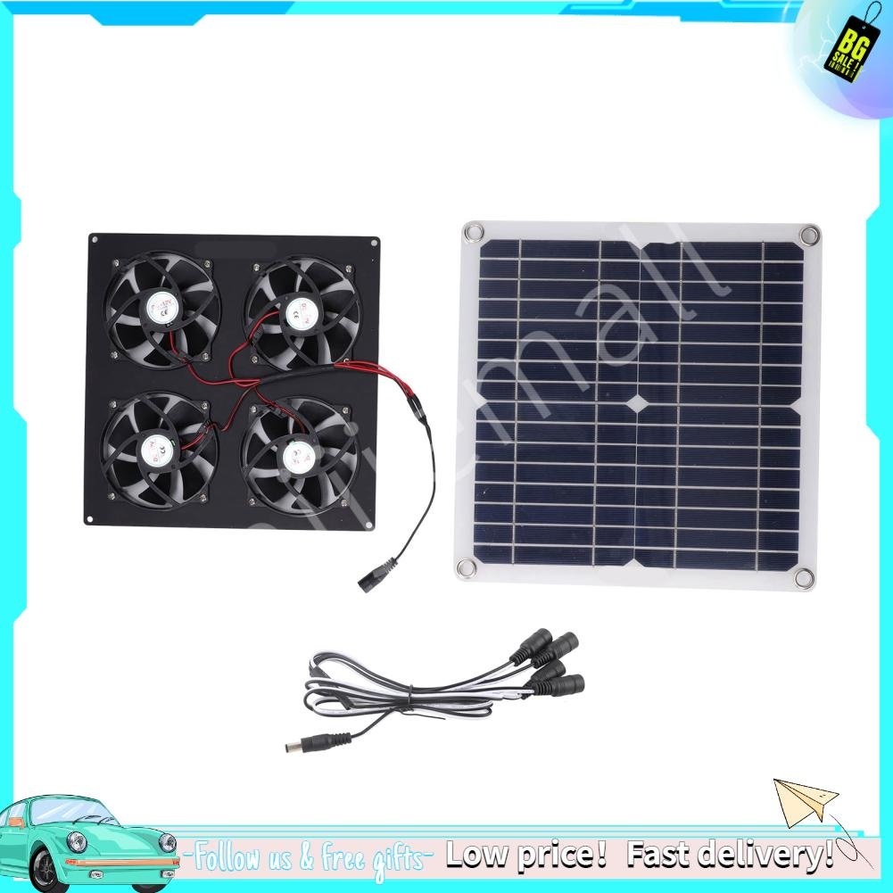 Haijiemall Solar Panel Powered Fan Green Energy Mini Ventilator for ...