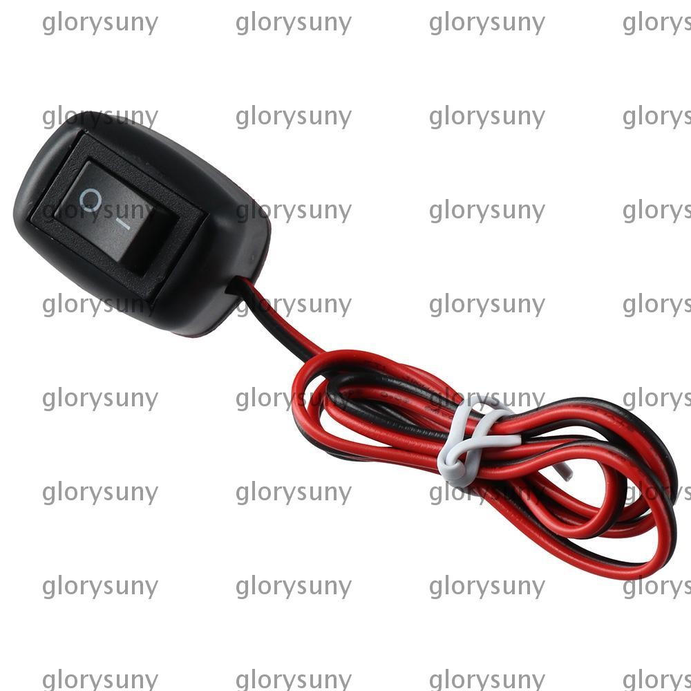 GLORYSUNY Surface Mount Switch, 12V 24V 0.6M Prewired ON Push Button ...
