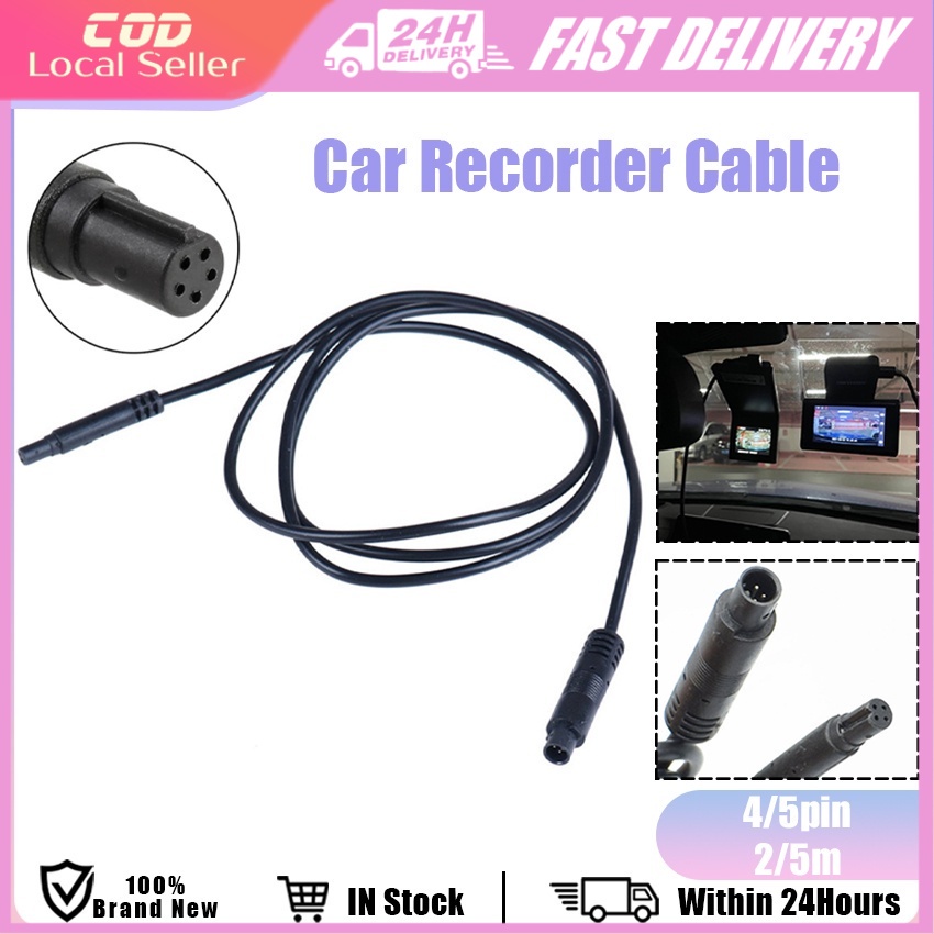 2-5Meters 4pin/5Pin Male to Female cable Car DVR Rear View Camera ...