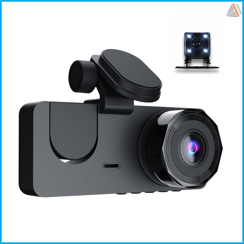 Front & Inside & Rear Camera Dash Camera 1080P DVR Driving Recorder 2 ...