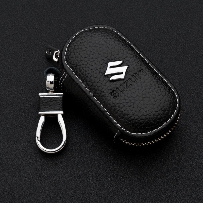 Leather Remote Car Key Case Bag Key Cover Case Key Holder Wallet Pouch