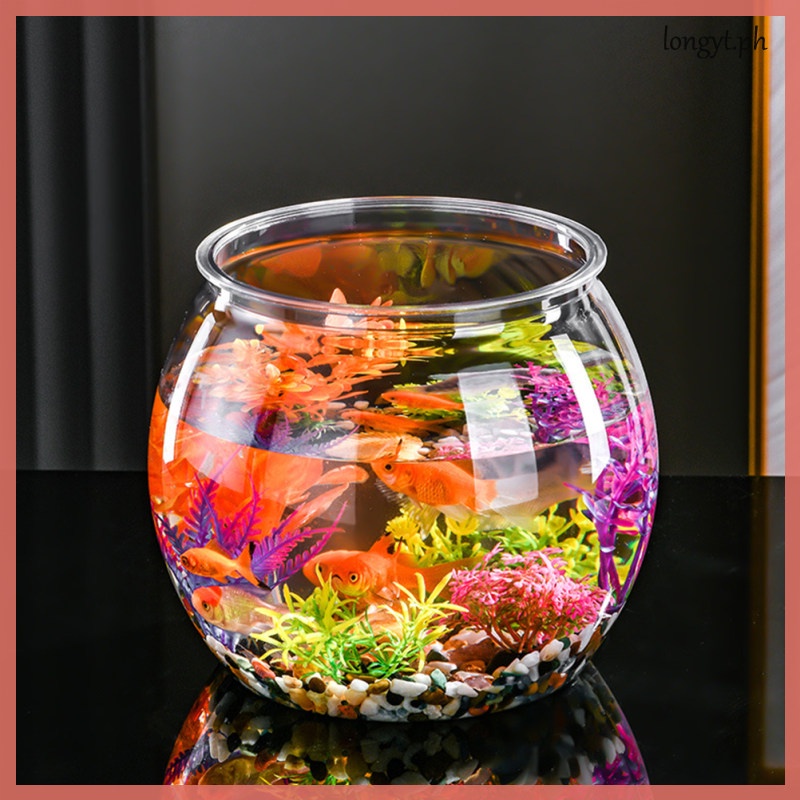 READY STOCK] Goldfish Bowl Portable Tank Round Small Plastic Vase