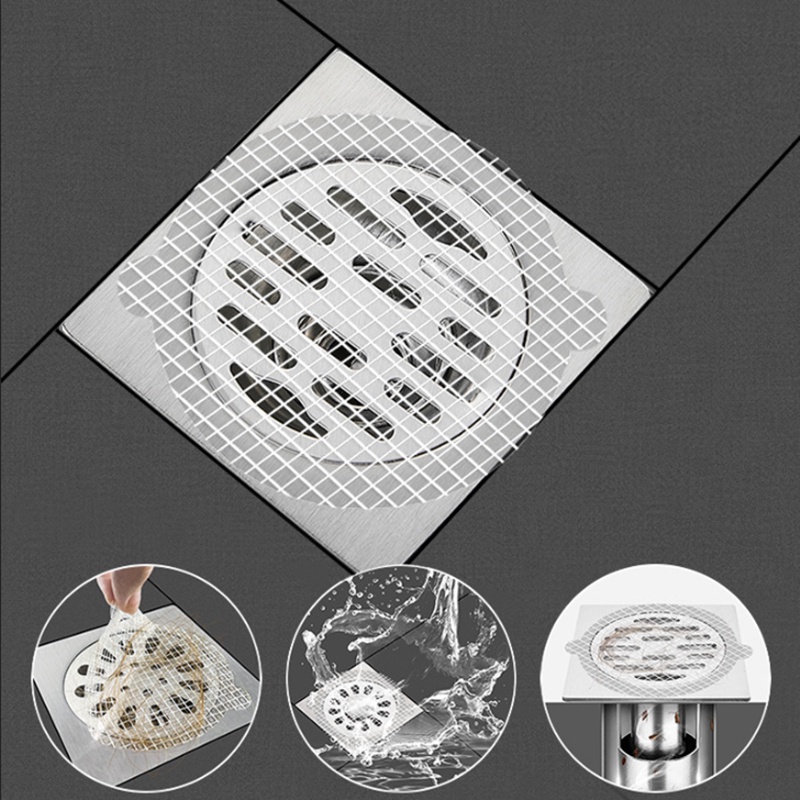 New 10pcs Disposable Shower Drain Hair Catcher Cover Bathroom Sewer