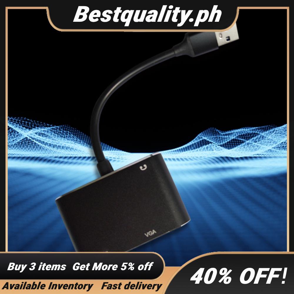 Audio Jack Adapter Dock Hub Jack 3.5 USB C VGA Adapter Dock Hub for PC