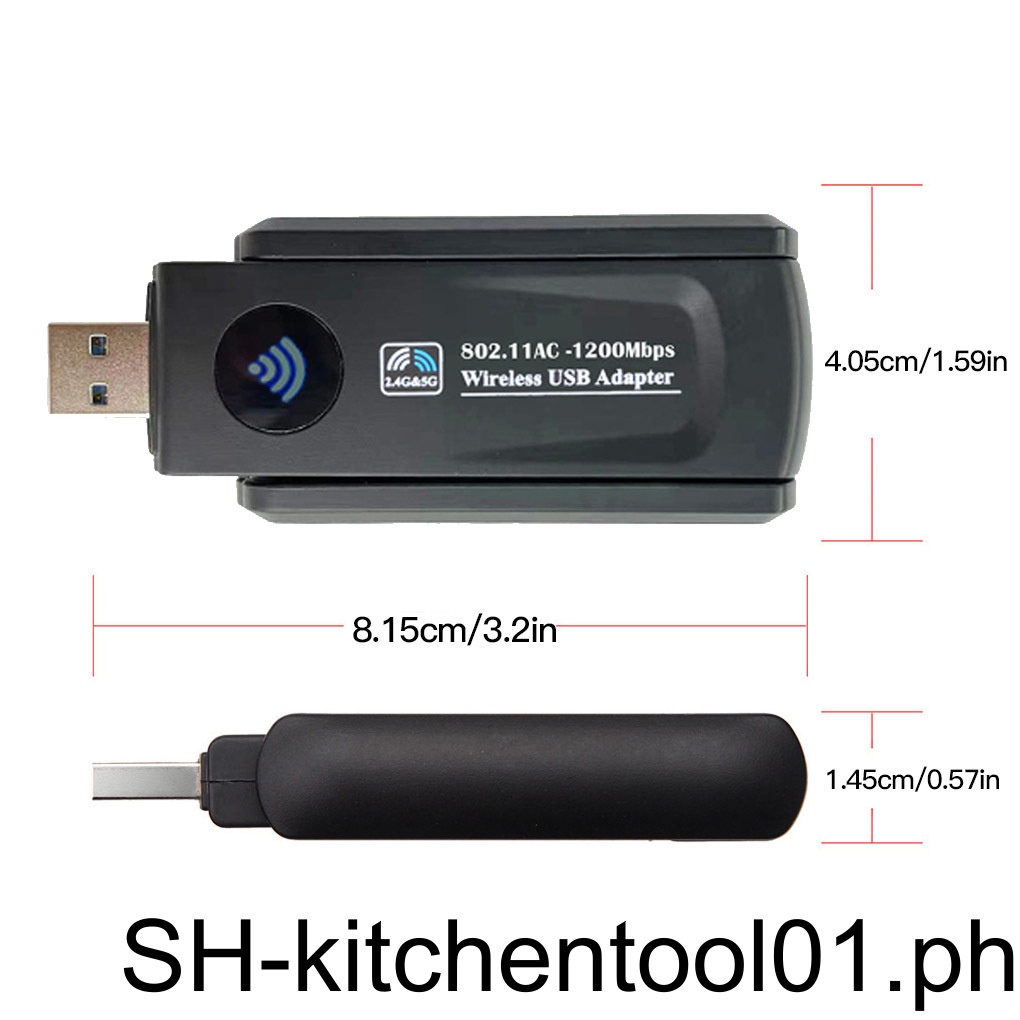 1/2 Wifi Dongle USB Dual Band Wireless Adapter Desktop Computer Laptop