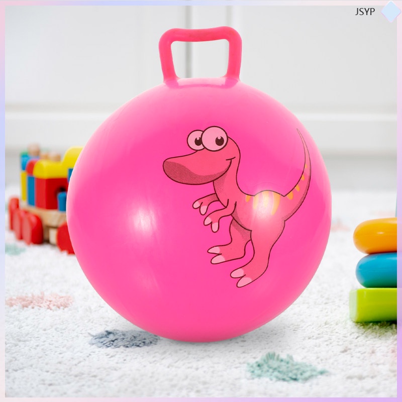 Inflatable Toy Exercise Ball Handle Kids Jumping Balls Hopping Bouncing
