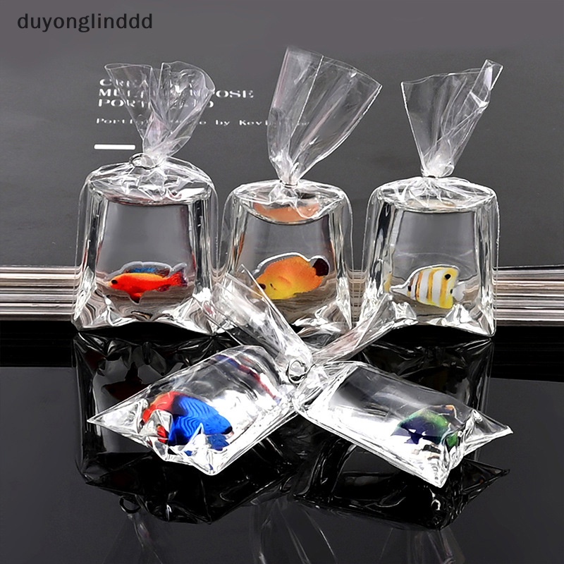 （duyonglinddd） 1 PC Resin Goldfish Ch Small Fish In Water Bag Pendant