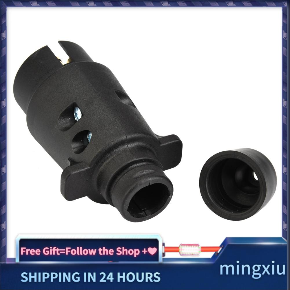 Mingxiu 7 Pin Car Trailer Socket Plug Connector for Caravan Towbar ...