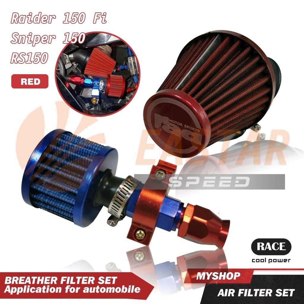 RAD Air Filter and Engine Breather Filter Set for Raider 150 Fi Sniper 150 RS150 Shopee Philippines