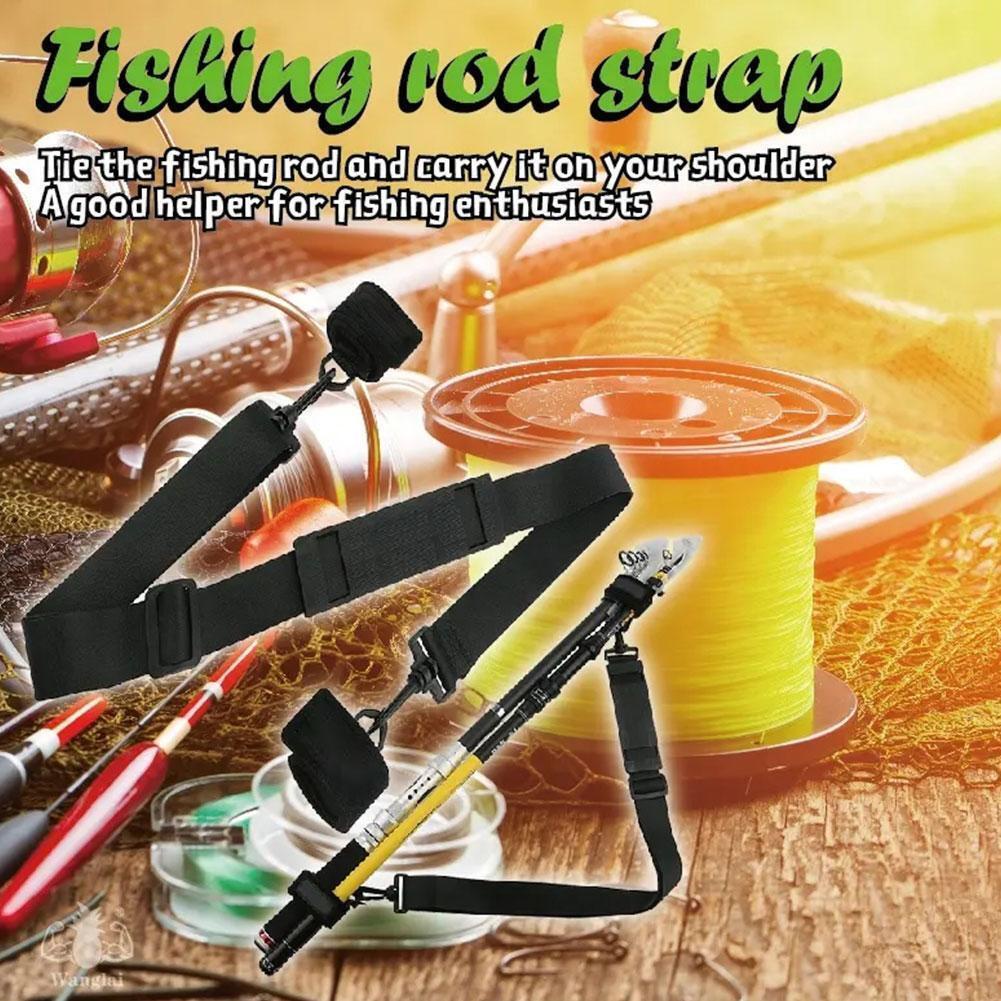 Fishing Rod Reel Carrier Strap Set Travel Tackle Holder Strap' Storage ...