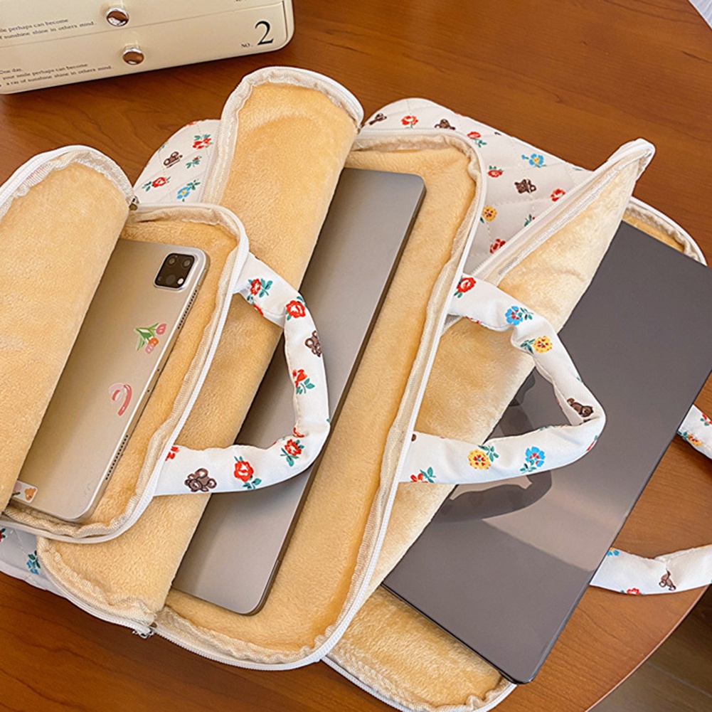 Laptop Case Fluffy Padded Laptop Sleeve Bag Protective Fits 13 15 Inch ...