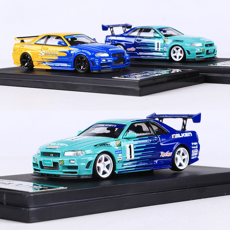 FAST SPEED 1/64 SKYLINE GT-R R34 SPOON/FALKEN | Shopee Philippines
