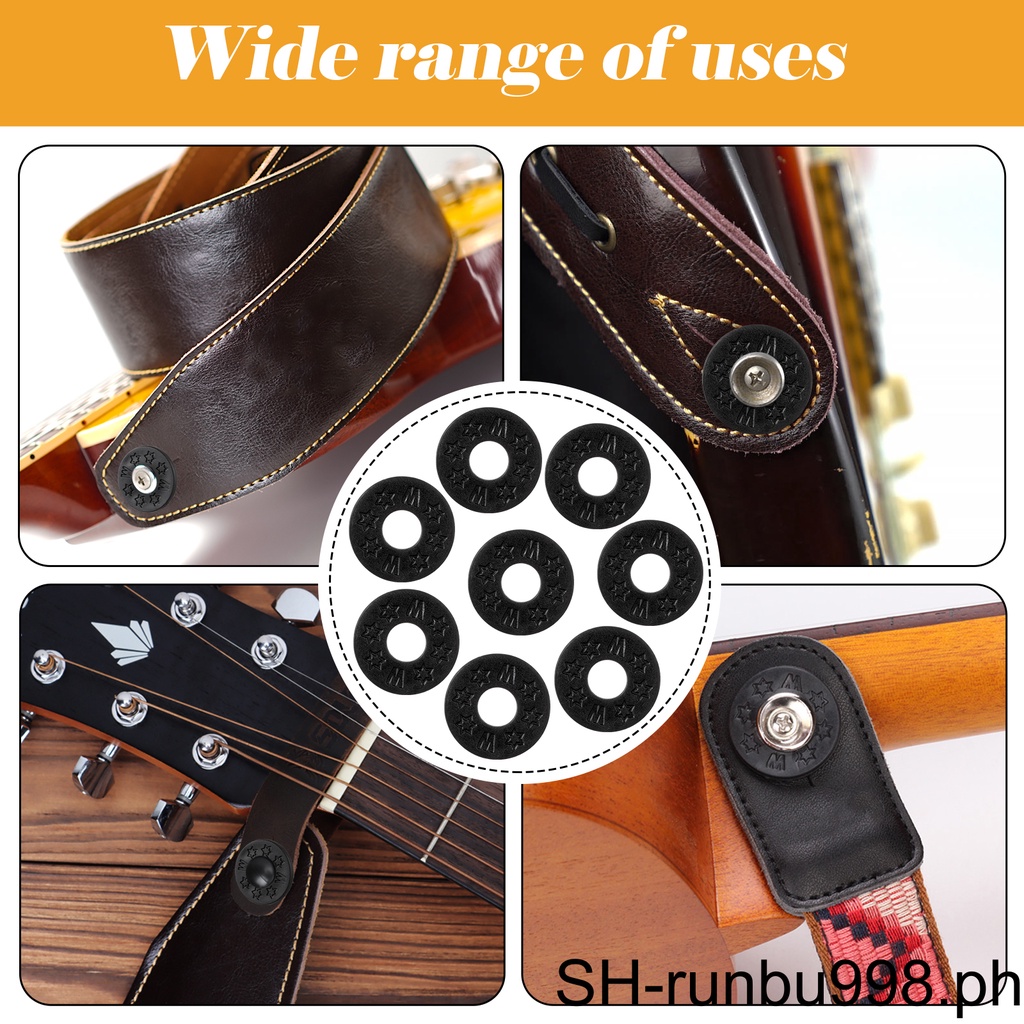 12 Pieces Acoustic Guitar Shoulder Strap Locks Button Holder Portable