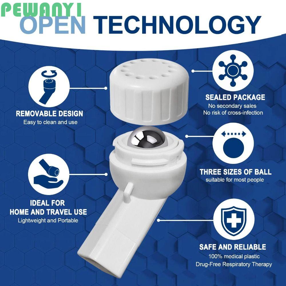 PEWANY1 Handheld Breathing Lung Expander, Handheld PVC Mucus Removal