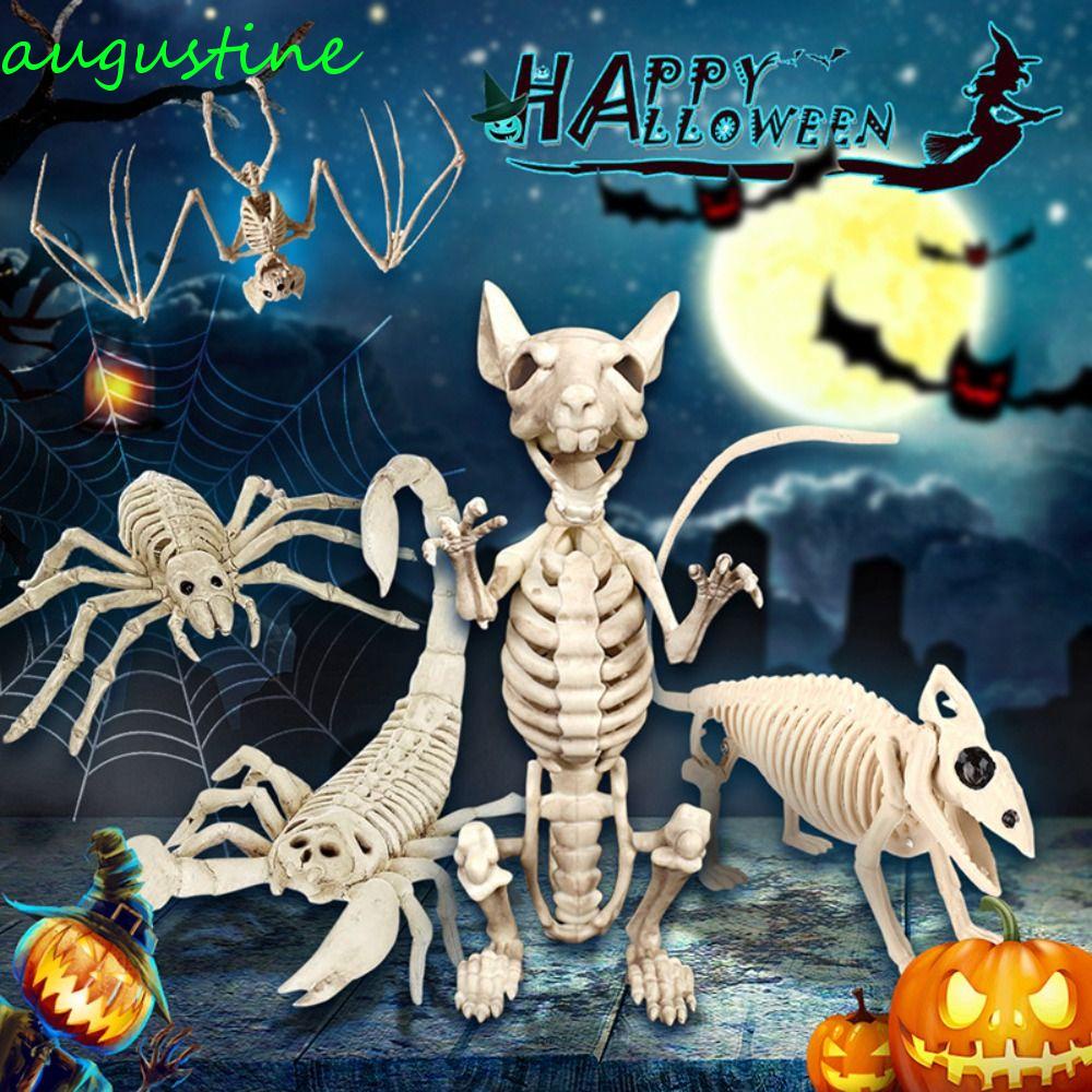 AUGUSTINE Halloween Bats Skeleton, Human Bones Skeleton Model Halloween